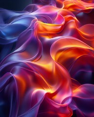 Obraz premium Create an abstract image of colorful, flowing shapes