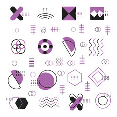 Memphis Geometric Shapes  Vector Element