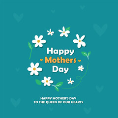 Happy Mother's Day Minimalist Greeting Card Design Beautiful Vector Illustration Design 