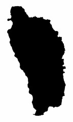 Dominica silhouette map