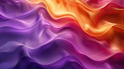 Obraz premium A colorful, flowing piece of fabric with purple and orange stripes.