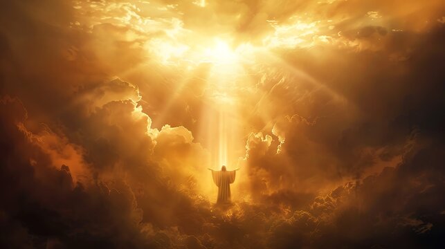 ascension day jesus poster, the day he atoned for his children's sins by ascending to heaven