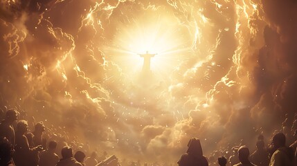 ascension day jesus poster, the day he atoned for his children's sins by ascending to heaven