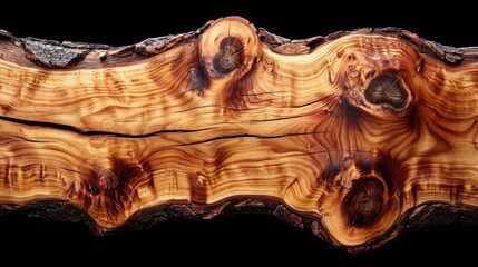 A piece of wood that closely resembles a log in a natural setting