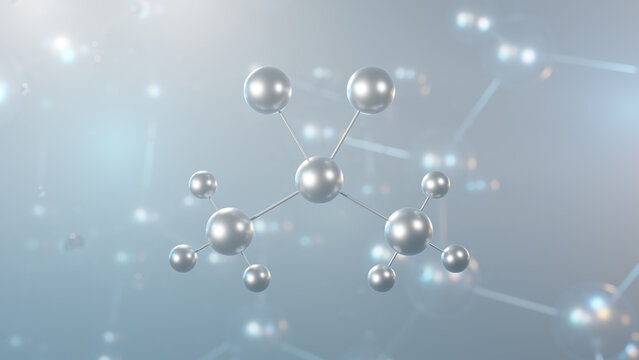 cisplatin molecular structure, 3d model molecule, chemotherapy medication, structural chemical formula view from a microscope