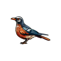 Obraz premium Bearded vulture bird silhouette vector illustration abstract