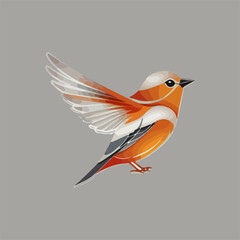 Blue jay bird illustration watercolor look, isolated, white background