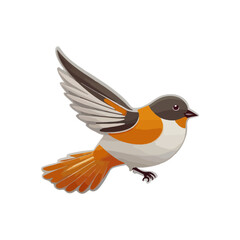 Fototapeta premium Colorfull bird sticker with vector design