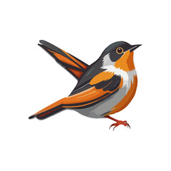 Fototapeta premium Colorfull bird sticker with vector design