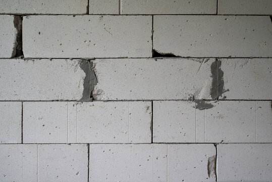 Aerated concrete blocks wall background