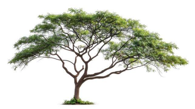 Isolated rain tree. Generative AI