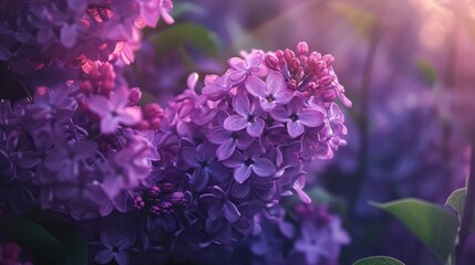 Lilac blossom background. Generative AI