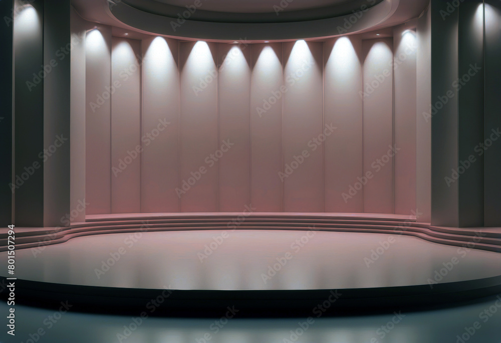 Poster 'background 3d rendering pink platform stage product soft present poduim flat three-dimensional abst