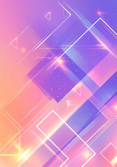 Sparkling neon geometric pattern background with pastel gradients