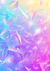 Sparkling neon geometric pattern background with pastel gradients