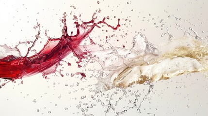 Wine splashes. Generative AI