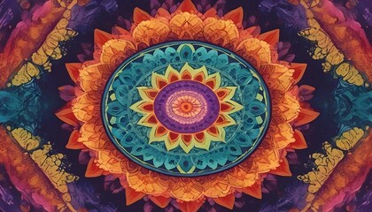Delicate Intricate Mandala Design In Vibrant Colo  2
