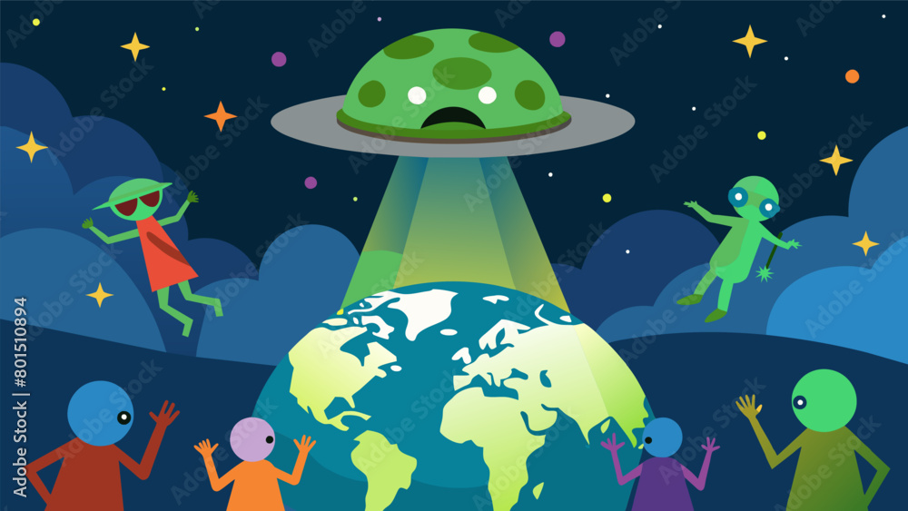 Aufkleber the world is in a state of chaos as alien invasions and abductions are a daily occurrence leaving th