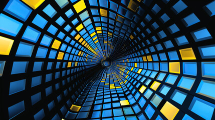 Abstract background with lines and squares