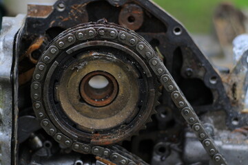 old car engine parts