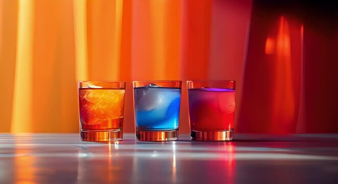 Vibrant Abstract Image of Hangover Day, New Year's, and Dry January. Concept Abstract Art, Hangover Day, New Year's, Dry January, Vibrant Colors