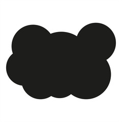 Bold black cloud simple icon - stock vector