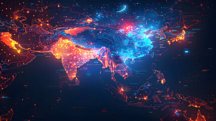 Asian Digital Map: A Futuristic Exploration