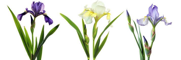 Set Irises With Swordlike Leaves