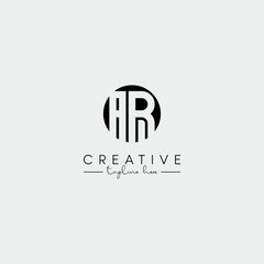 Abstract Minimal Letter AR RA Initial Based Stylish Monogram Logo Design Vector.