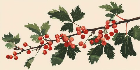 background picture with berries, a simple image of berry bushes, raspberries, strawberries and cherries