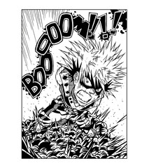 Fanart of Bakugou from My Hero Academia Version 1