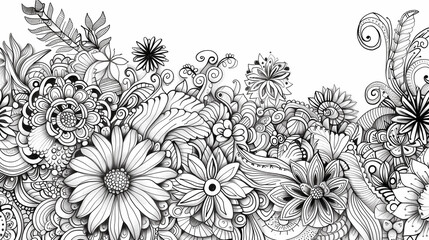 Adult colouring book page