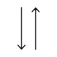 up and down arrows icon vector