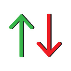 up and down arrows icon vector