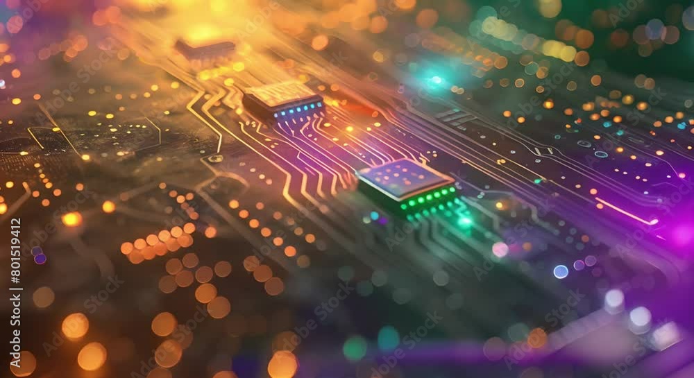 Poster digital circuit board background with abstract cyberspace design for technology wallpaper. concept t