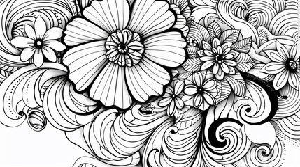 Fototapeta premium Adult colouring book page 