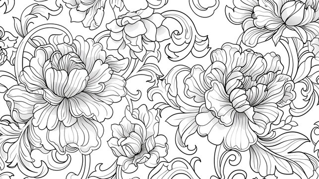 Adult colouring book page	