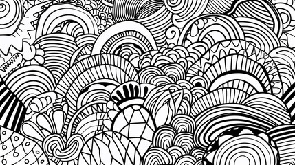 Adult colouring book page	