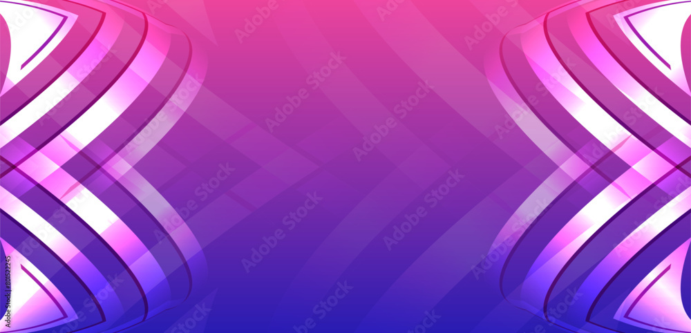 Poster Data transfer and protection, internet communication on a purple background. High computer technology design. Modern science vector presentation. Abstract lines and glow, futuristic concept.