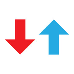 up and down arrows icon vector