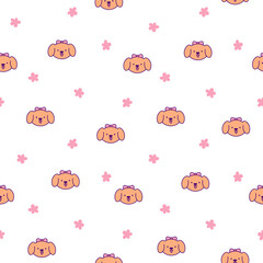 Fototapeta premium Beautiful different elements and characters of a happy lifestyle. Seamless pattern. Hand style. Vector drawing. Design ornaments.