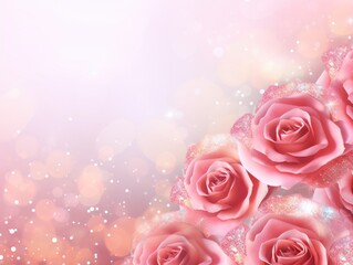 Rose gradient sparkling background illustration with copy space texture for display products blank copyspace for design text photo website web banner 