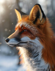 Obraz premium the most beautiful photorealistic picture of fox