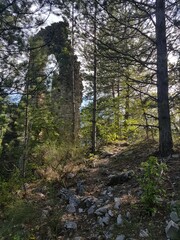 Ruines d'un castel dans la vallée du Jabron