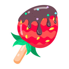  Strawberry Foods Flat Stickers