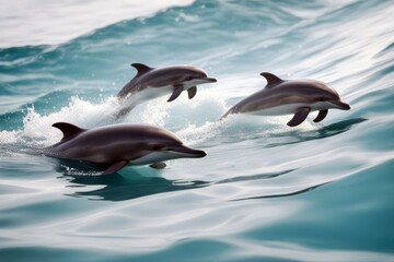Naklejka premium 'white set background bottlenose dolphin isolated animal water aquarium aquatic art beautiful beauty black blue clipping cute fish friendship grey happy intelligence jump life living mammal marin'