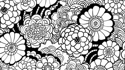 Adult colouring book page	