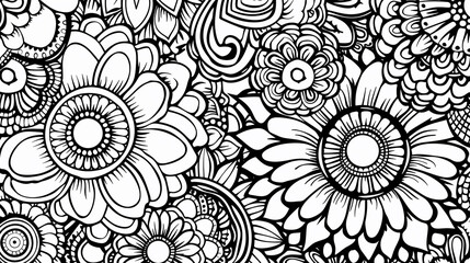 Adult colouring book page	