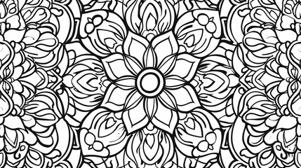 Fototapeta premium Adult colouring book page 