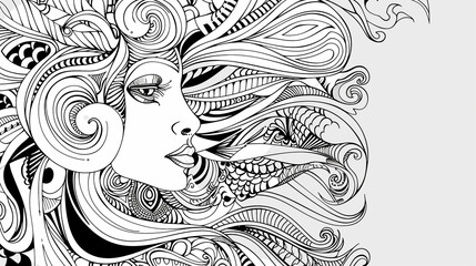 Adult colouring book page	